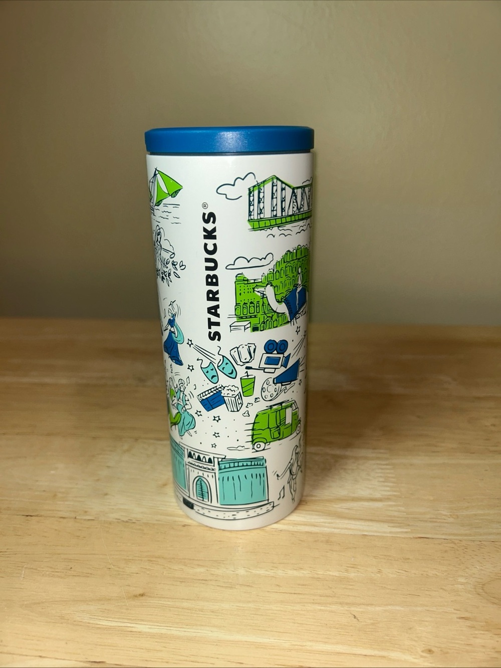 India Starbucks Stainless Tumbler Bottle 12oz Been There Series NWOT Excellent